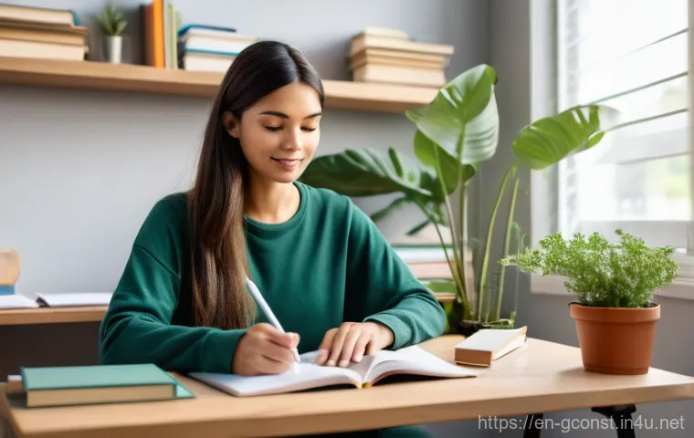 친환경건설기사 필기시험 단기 합격 비법 - **Prompt:** A diverse group of three young professionals (two women and one man, all in their late 2...